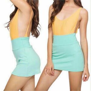 NWOT American Apparel Interlock Pencil Skirt, Sea Blue, Size Small